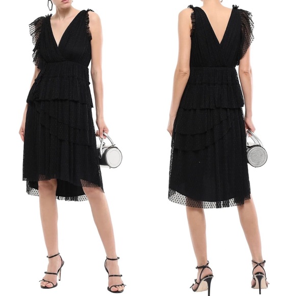 Joie Dresses & Skirts - Joie Johnesha wrap-effect tiered pleated dress